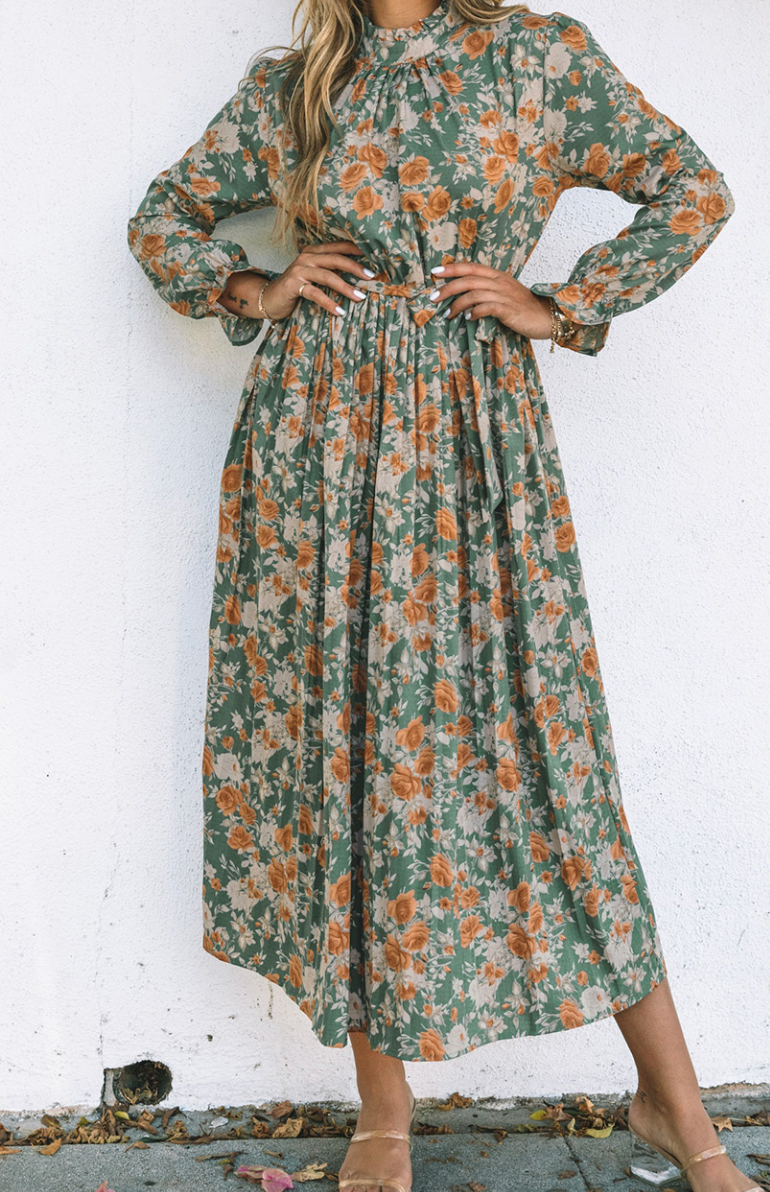 Floral mid length dress
